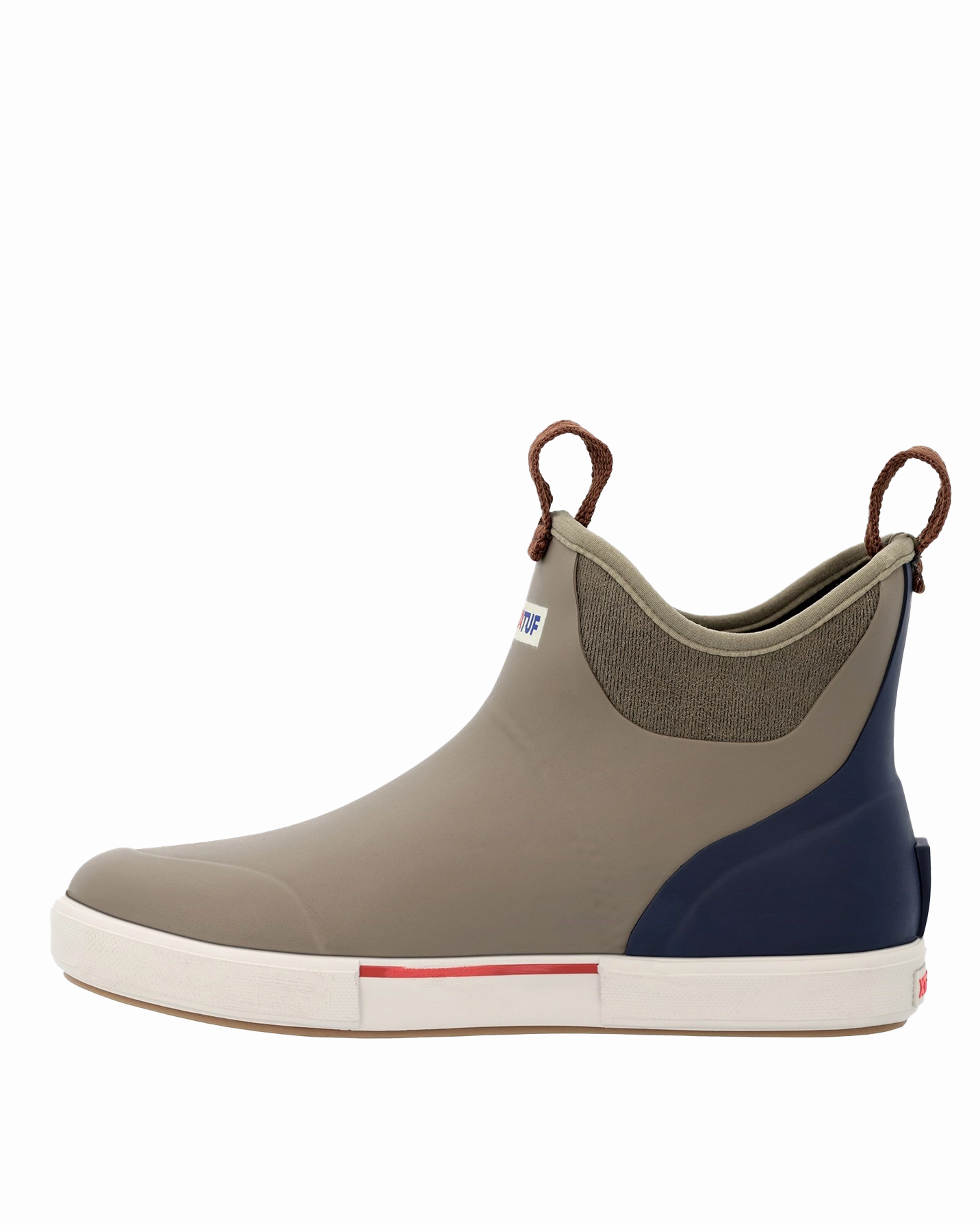 Sock Boots 6" Ankle Deck Boots Vintage in Black & Beige