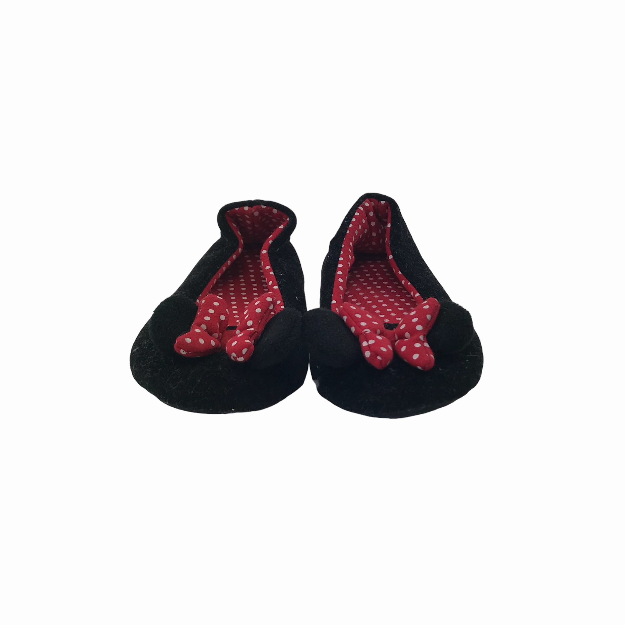 M&S Black Bowtie Minnie Mouse Slippers Shoe Size 2 Easy Slippers Crochet Pattern