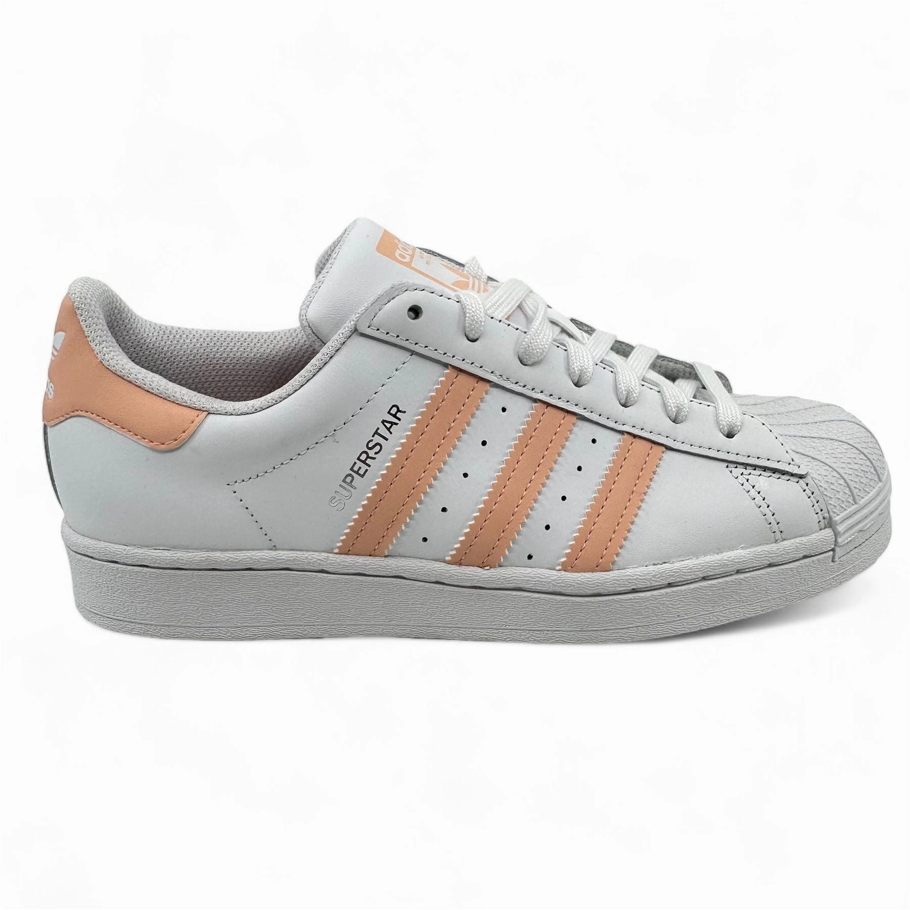 Best Walking And Running Shoes Adidas Superstar White Haze Coral Kids Size 7 Athletic Sneaker
