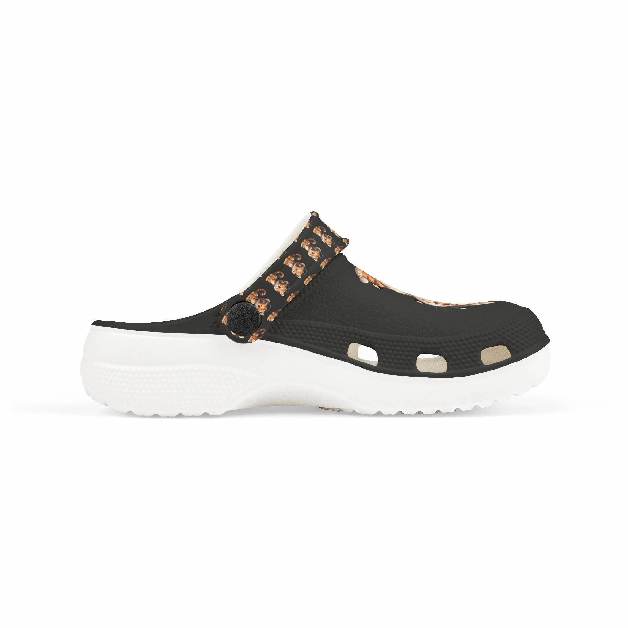 Sandals With Gold Adorable Kid's Tiger Clogs, Cute Animal Clogs, Comfortable Summer Footwear, Perfect for Playtime, Great for Gifts