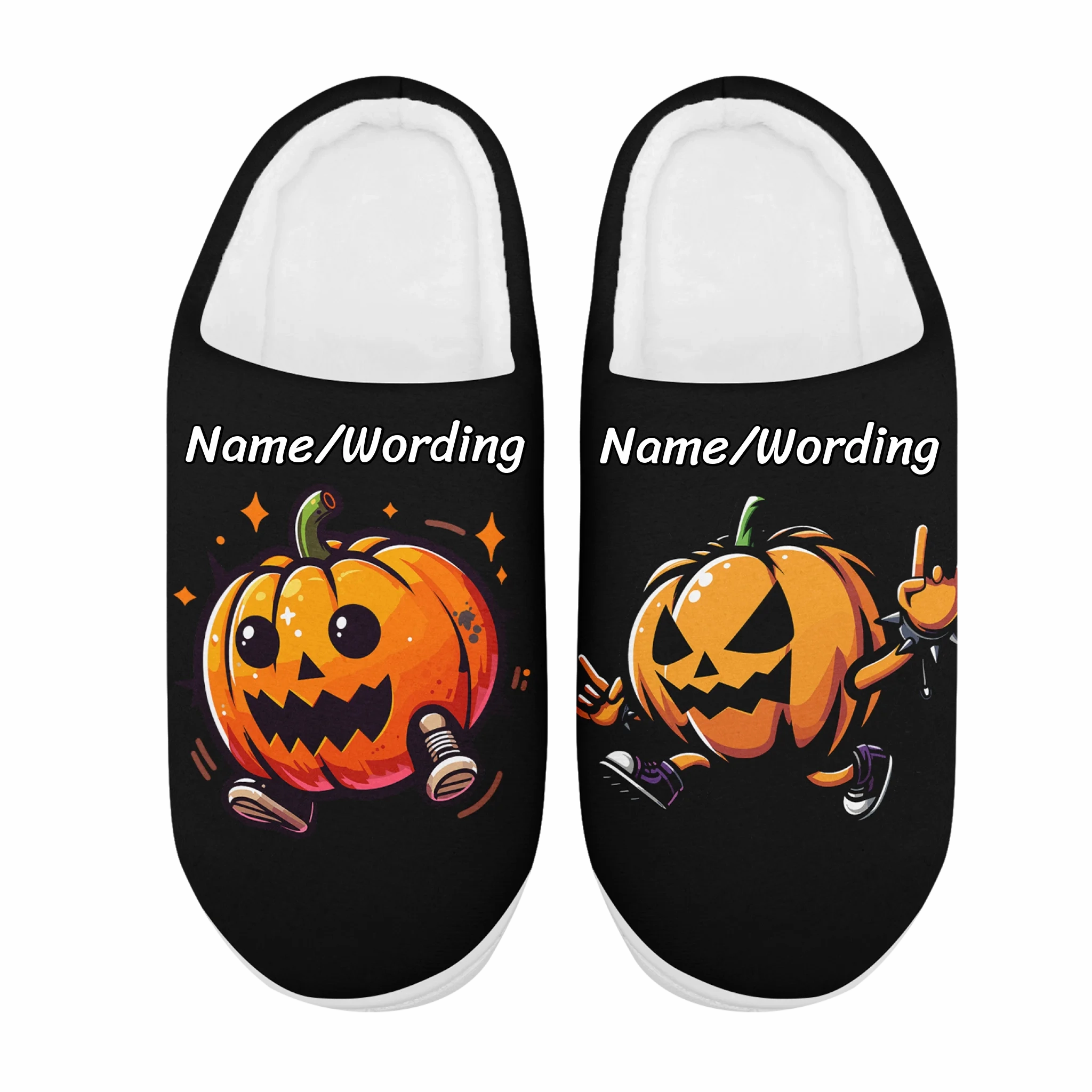 Weird Slippers Toponepod Halloween Pumpkin Slippers | Personalized with Name Logo | Halloween gift