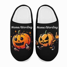 Cowboys Slippers Toponepod Halloween Pumpkin Slippers | Personalized with Name Logo | Halloween gift