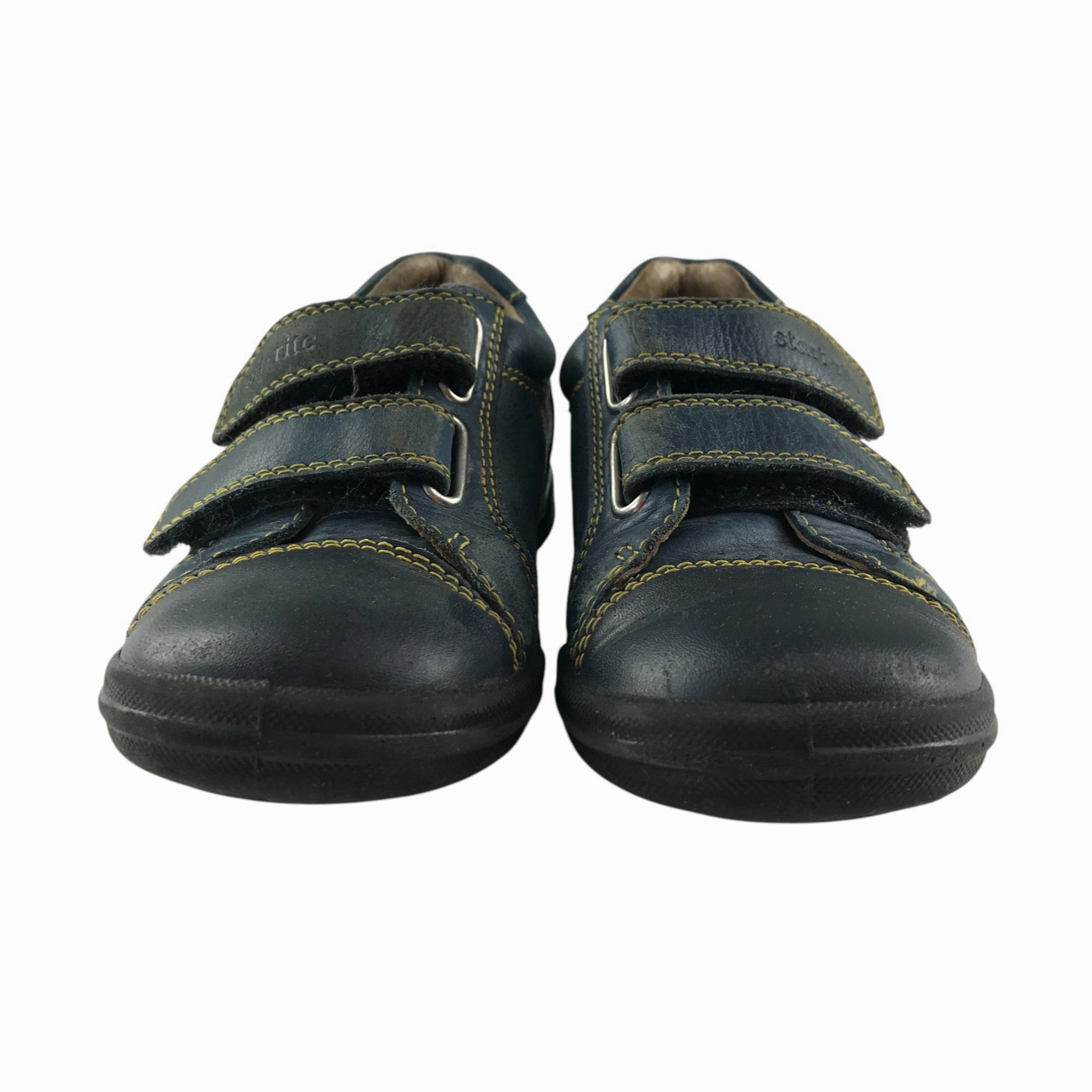 Ray Price My Start-rite trainers shoe size 8F junior navy with yellow stitching