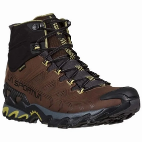 Shoe Waterproofing La Sportiva Ultra Raptor II Leather GTX Mid Hiking Boot (Men's) Chocolate/Cedar - Wide