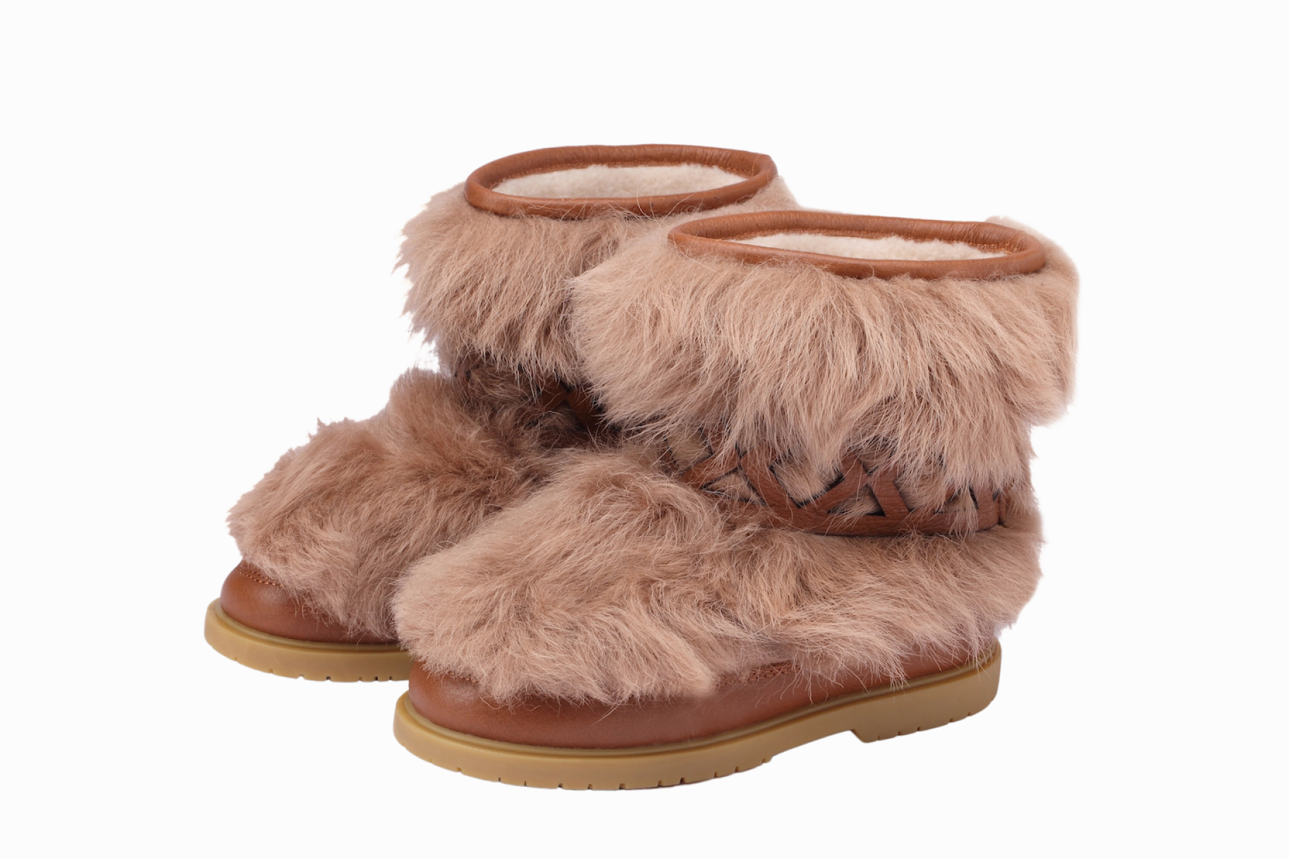 Keiza Boots | Beige Sheep Wool Trail Ride Boots