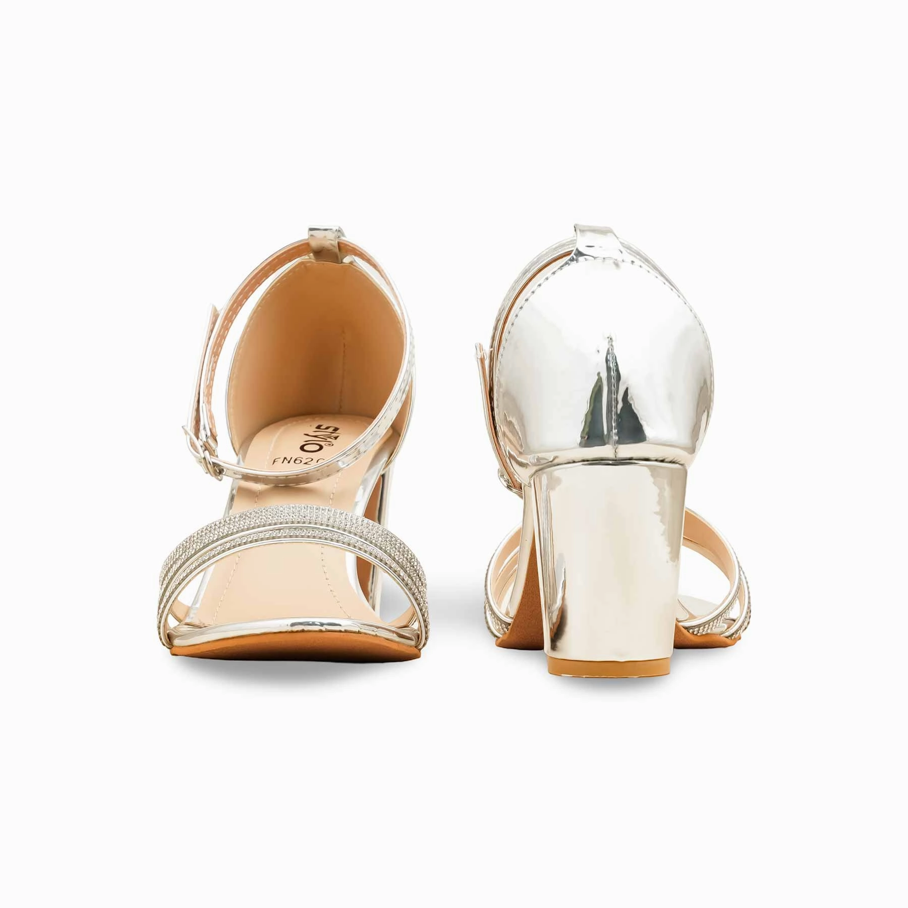 Silver Fancy Women Sandal FN6209 Doc Marten Flower Sandals