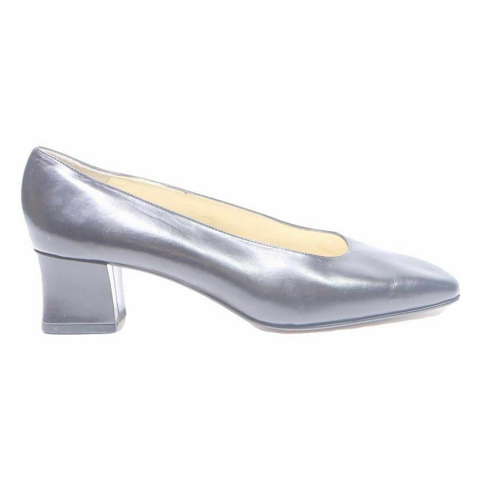 BALLY Womens Classic Leather Court Shoes Black UK 5.5 Elegant Formal Footwear High Heels With Ribbon Ties