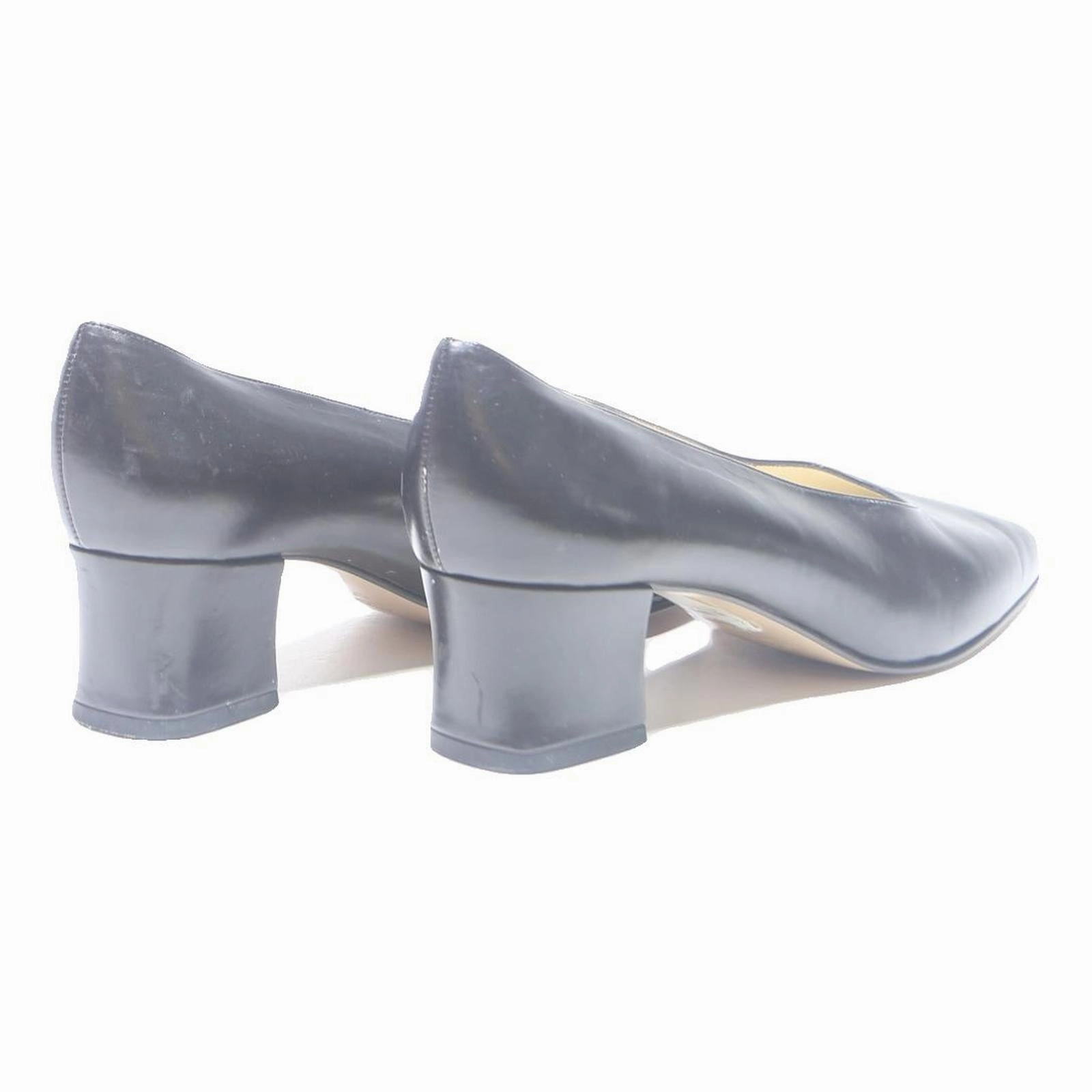 BALLY Womens Classic Leather Court Shoes Black UK 5.5 Elegant Formal Footwear High Heels Somonauk Il