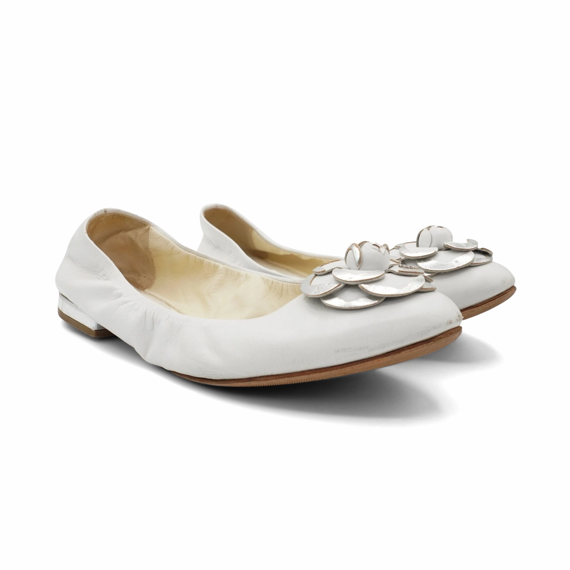 Chanel 'Camellia' Flats - Women's 38 Flat Shoes With Knee Length Dress