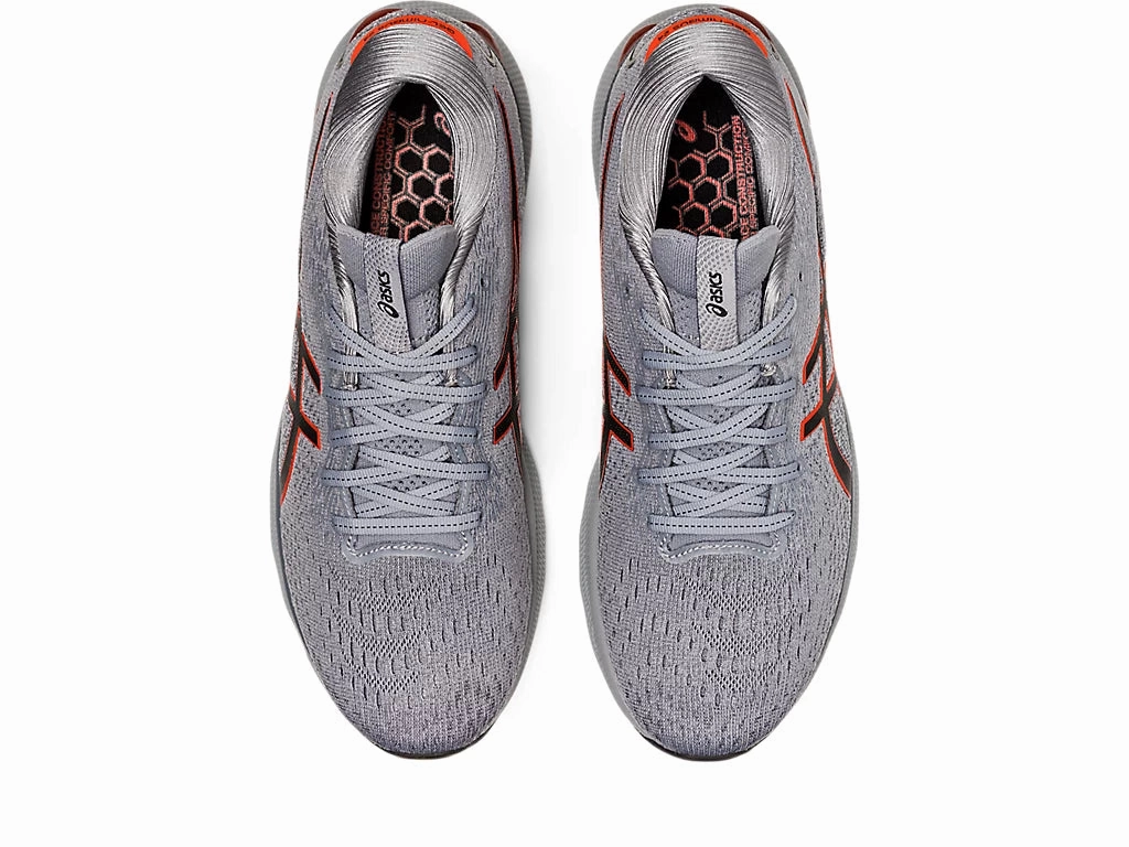 Asics Winter Running Shoes ASICS Men's GEL-NIMBUS 24 (Sheet Rock/Cherry Tomato)