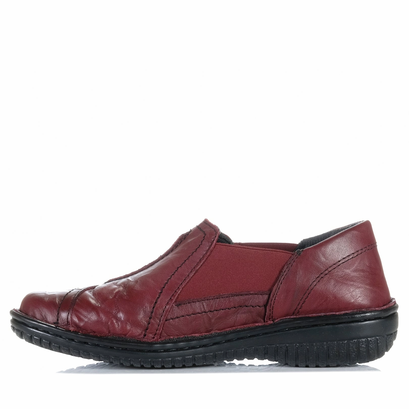 Cabello 761-27 Dark Burgundy Walking Shoes With Good Arch Support