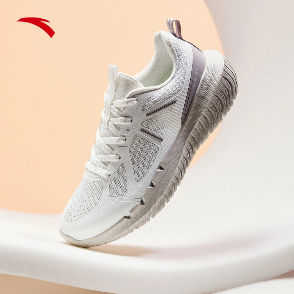 Best Stability Walking Shoes ANTA Women Basic walking CROSS-TRAINING SHOES 1224C7793-2 -White/Magic Carpet Grey (Kasut Sukan)