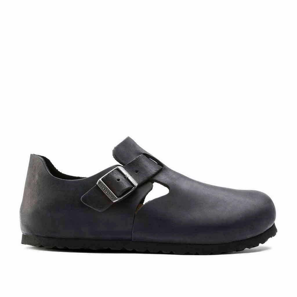 Best Medical Shoes For Flat Feet Birkenstock London Clog for Women - Black Leather