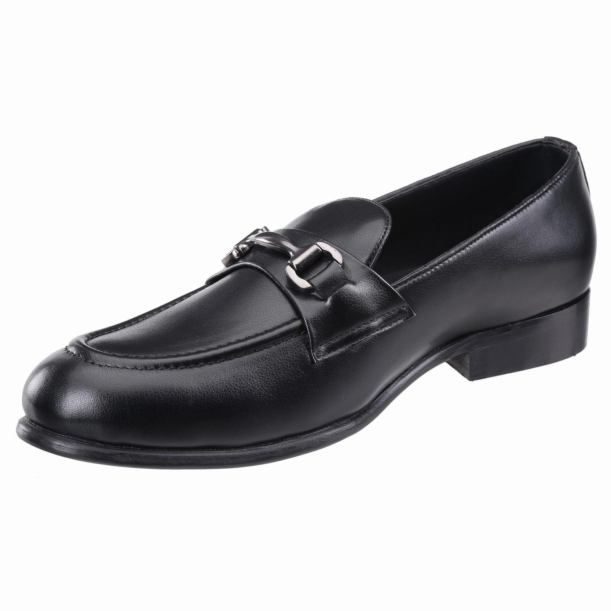 The Brat Army St.James Black Buckle Loafers Slip On Tuxedo Shoes
