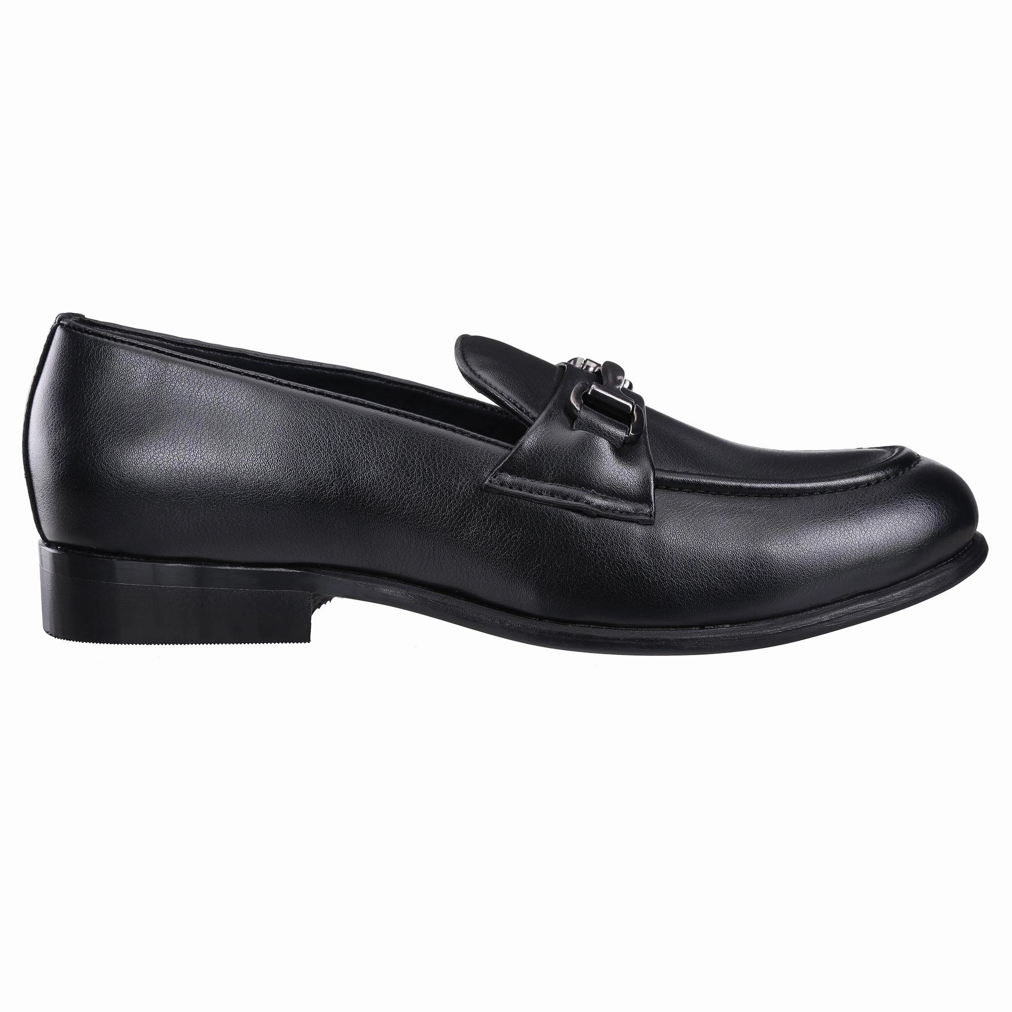 Casual Slip On Slip On The Brat Army St.James Black Buckle Loafers