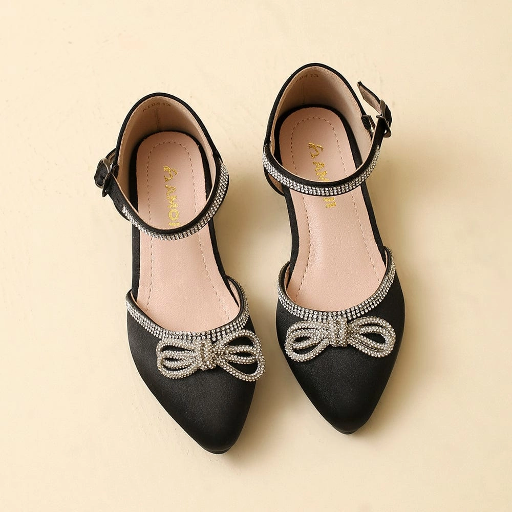 Amoji Girls Dress Shoes Princess Closed Toe Chunky Kids High Heels Kid413 Sandals Eva