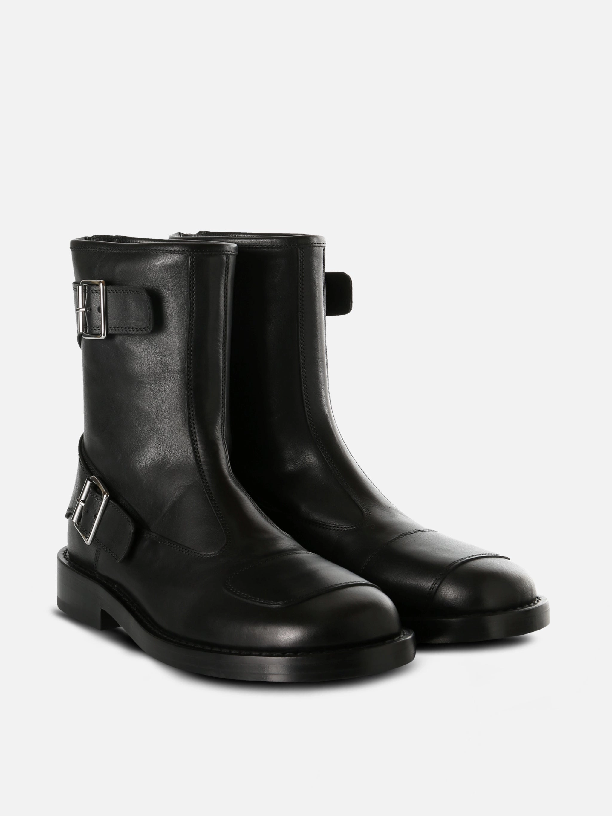 ANN DEMEULEMEESTER - Men Eero Ankle Biker Boots Steampunk Boots
