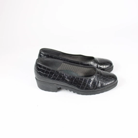 Flat Prom Shoes Ara Black Slip on Shoes