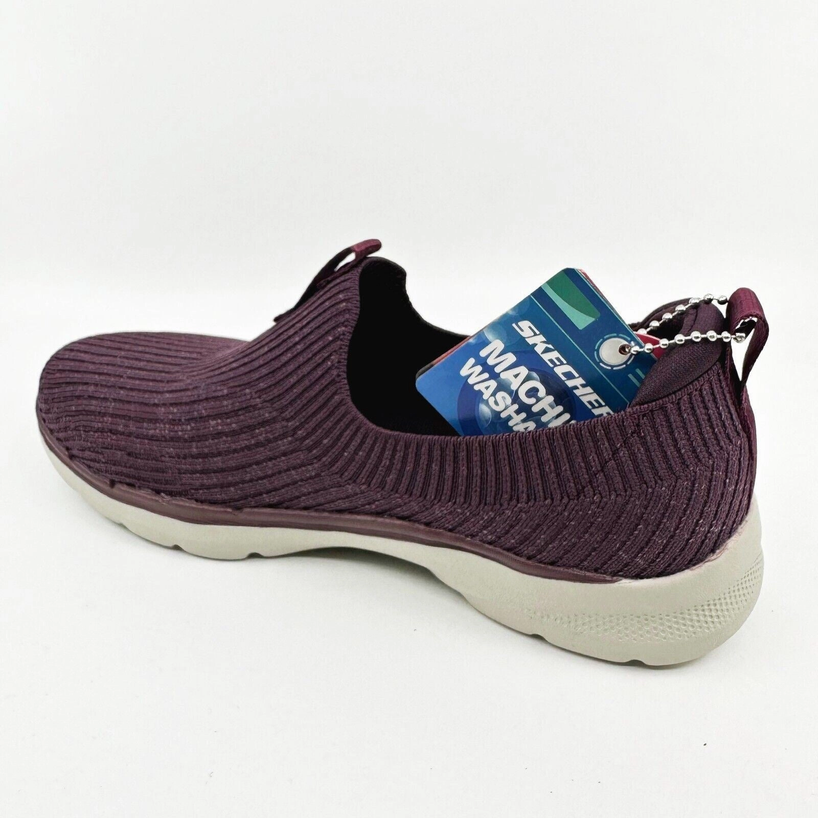 Comfy Shoes For Walking Skechers Go Walk 6 Ocean Crystal Burgundy Womens Size 5 Comfort Shoes