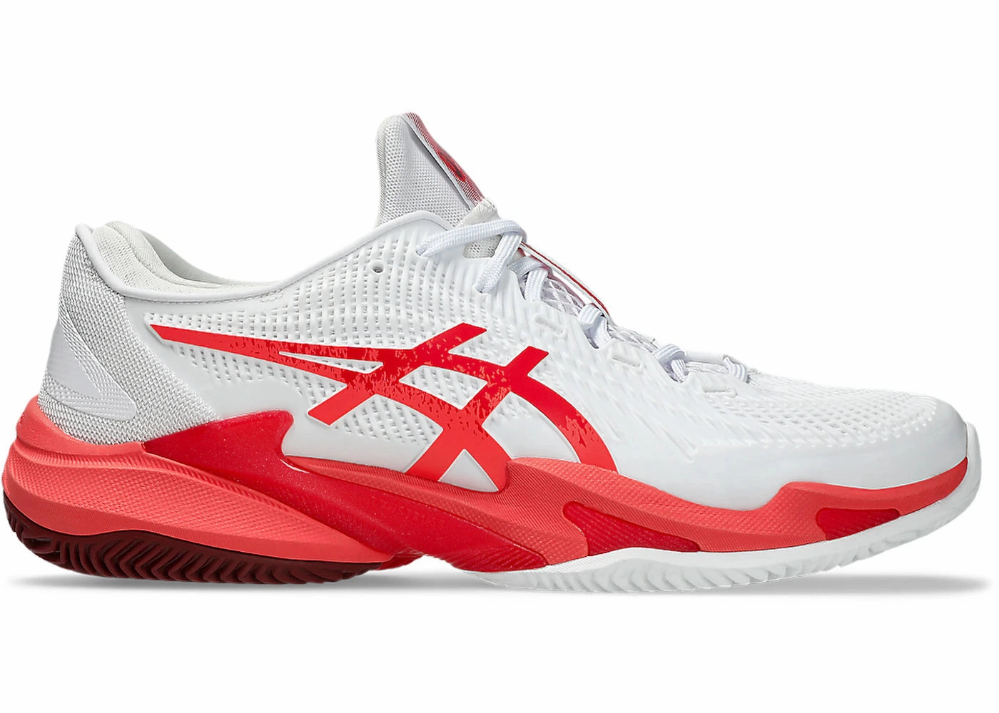 ASICS Court FF 3 Novak Clay White Electric Red Asics Gel-sonoma 8 Trail Running Shoes