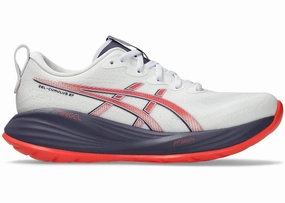 ASICS Gel-Cumulus 27 White Greyish Purple (Women's) Asics Wide Shoe