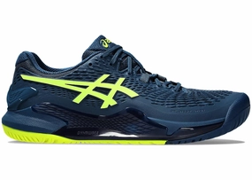 ASICS Gel-Resolution 9 Mako Blue Safety Yellow Asics Running Shoes Best