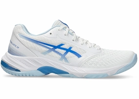 Asics Jogging Shoes Malaysia ASICS Netburner Ballistic FF 3 White Blue Coast (Women's)
