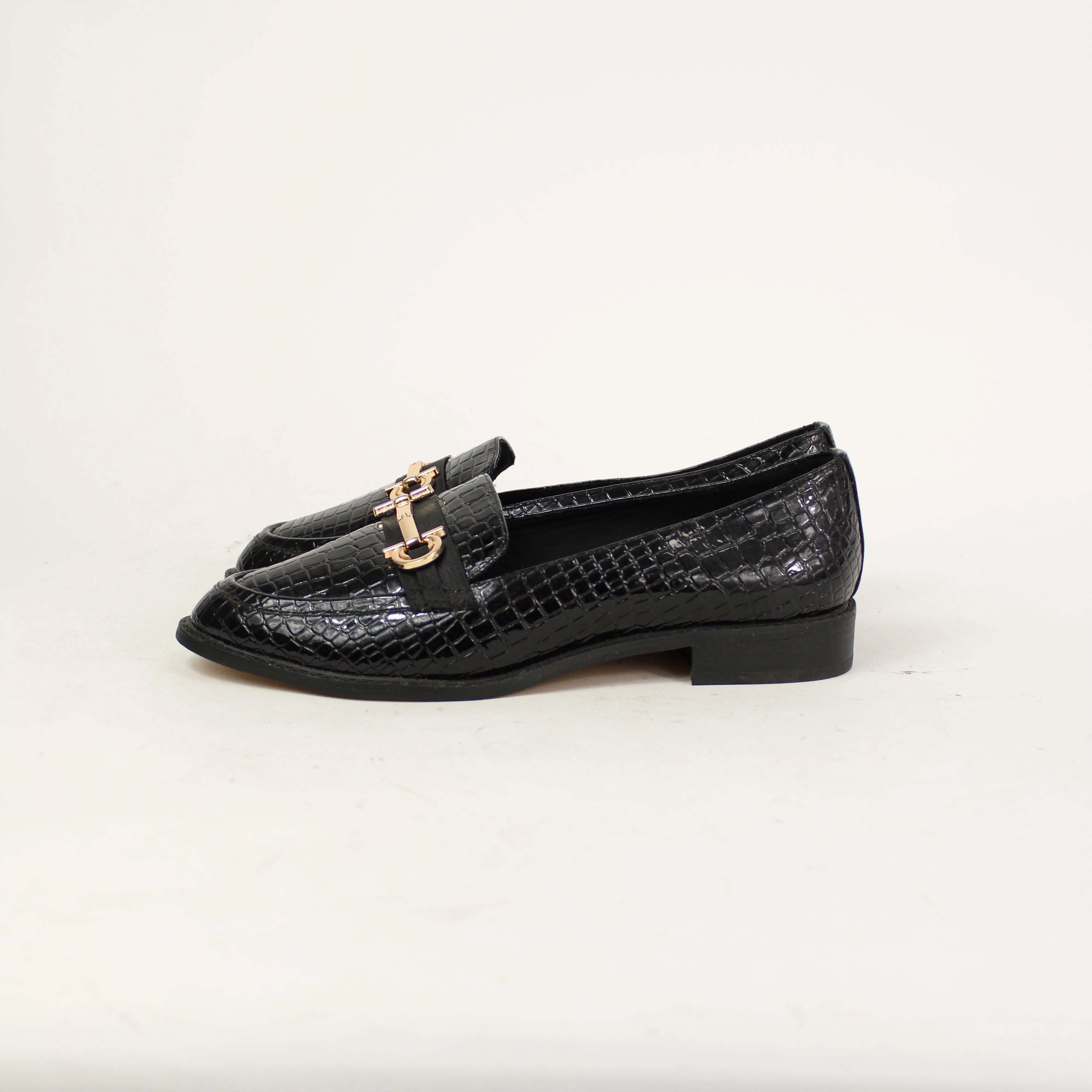Fold Up Flat Shoes ASOS Black Loafer Flat Shoes