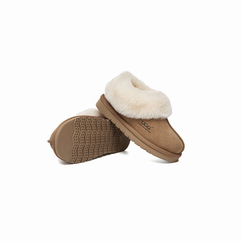 AUSTRALIAN SHEPHERD UGG Slippers Kids Sheepskin Wool Ankle Homey Fashion Slippers