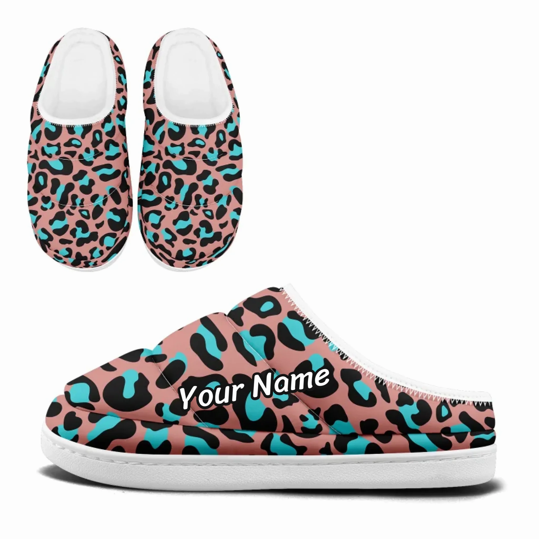 Doechii Slide Fashion Animal Print Padded Slippers, Cozy Patterned Quilted House Shoes FN057-25028163