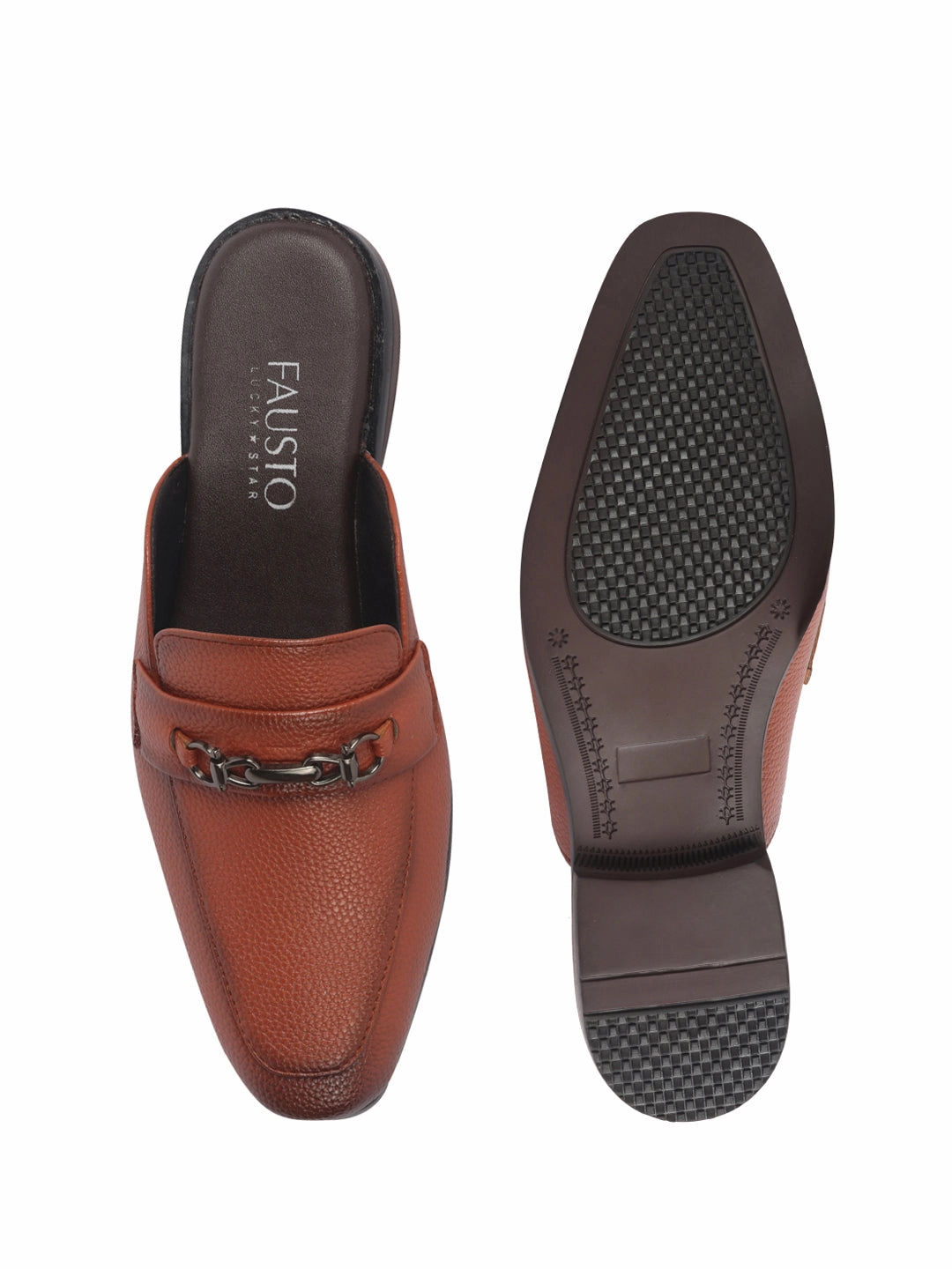 Men Tan Back Open Horsebit Buckle Party Slip On Shoe for Wedding|Ethnic Prom Slip On Shoes|Formal Shoes For Traditional Festive Kurta Sandals Christmas 2024