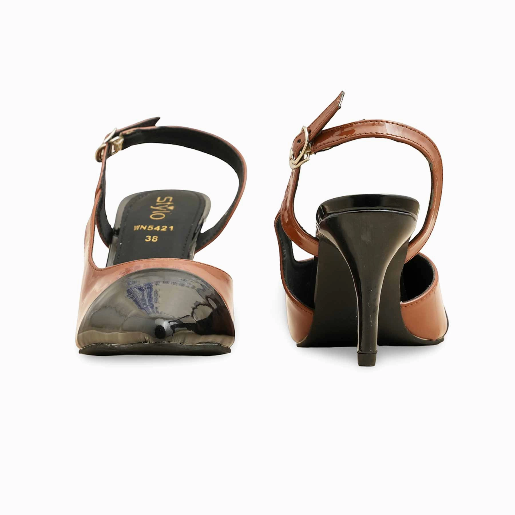 Candies High Heels Beige Back Open For Women WN5421