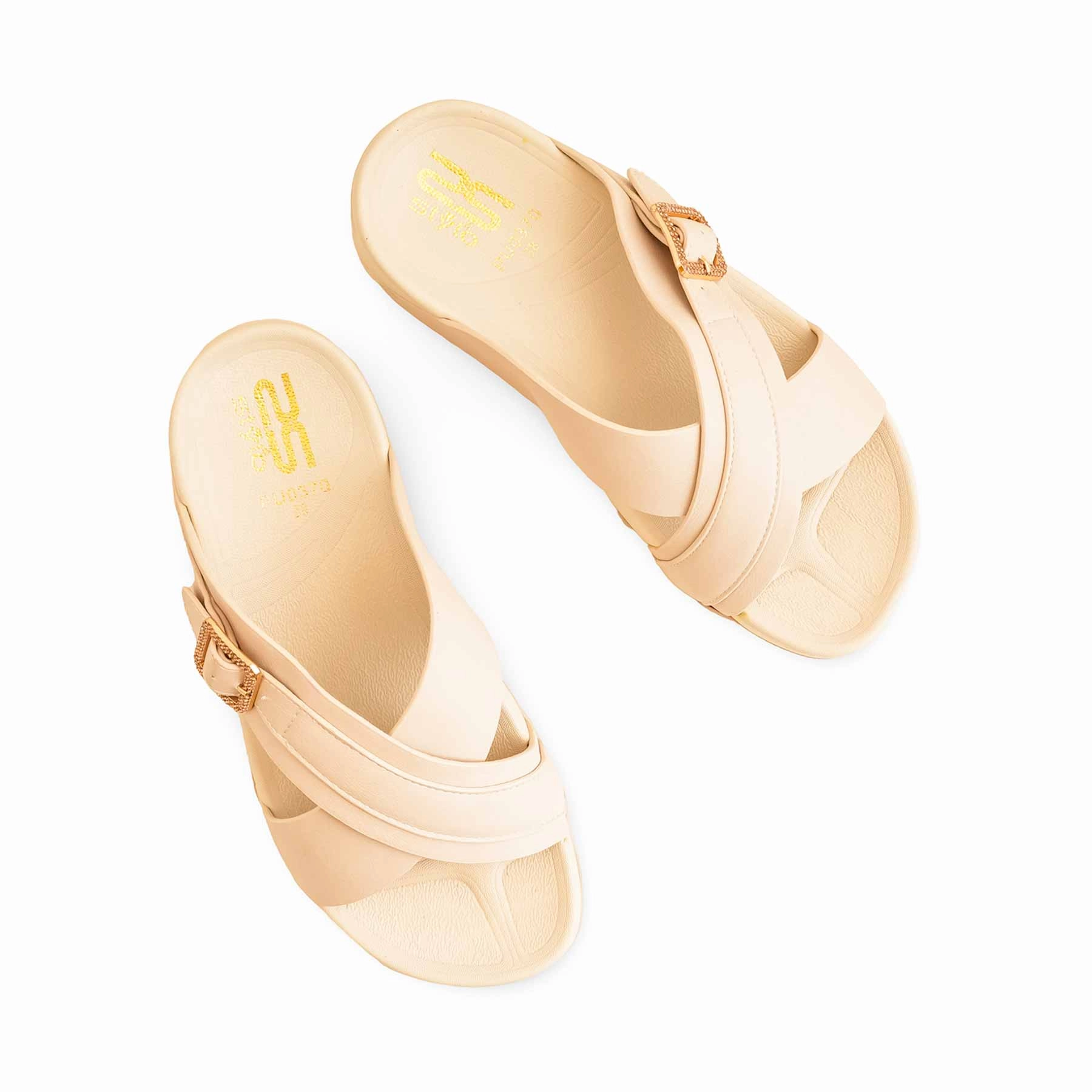 Snow White Slippers Beige Formal Women Slipper PU0370