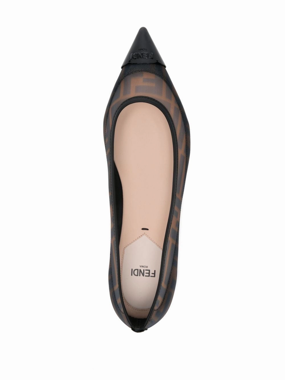 Platinum High Heels FENDI Elegant Women's Ballerina Shoes - FW24 Collection