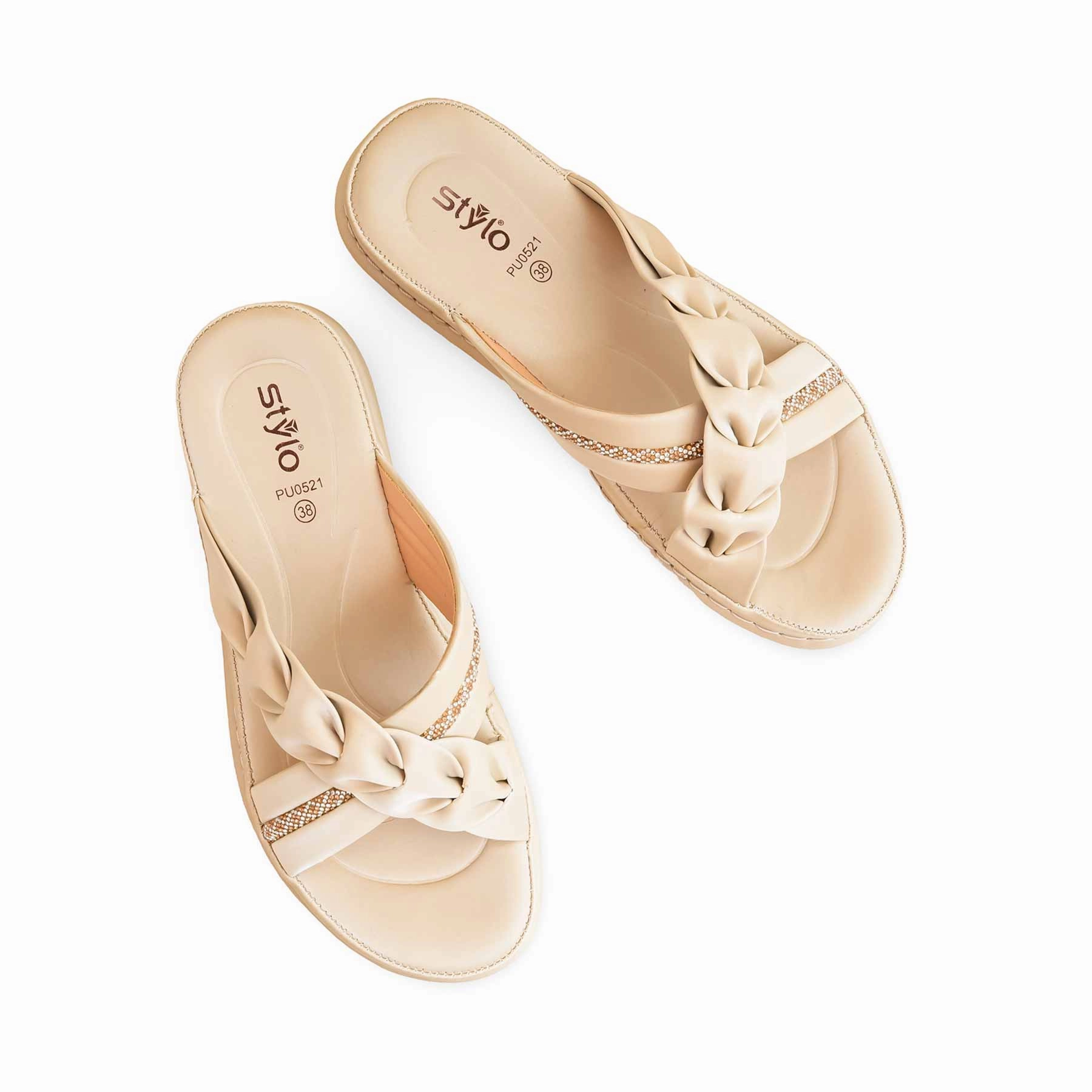 Drake Slide Fawn Formal Women Slipper PU0521