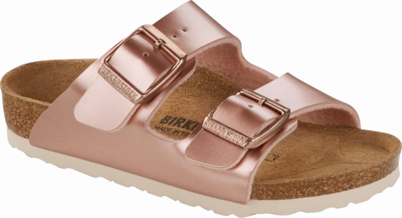 Birkenstock Arizona Kids Metallic Copper NARROW Flat Sandals Size 12