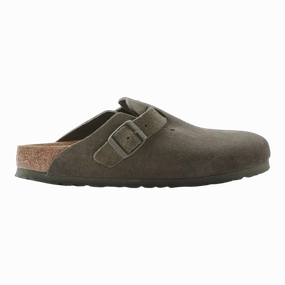 Walk Slip On Birkenstock Boston Suede Leather Thyme 1024721
