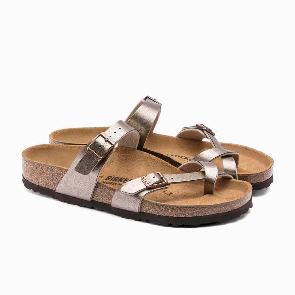 Birkenstock Mayari Sandal for Women - Graceful Taupe Best Golf Shoes Flat Wide Feet