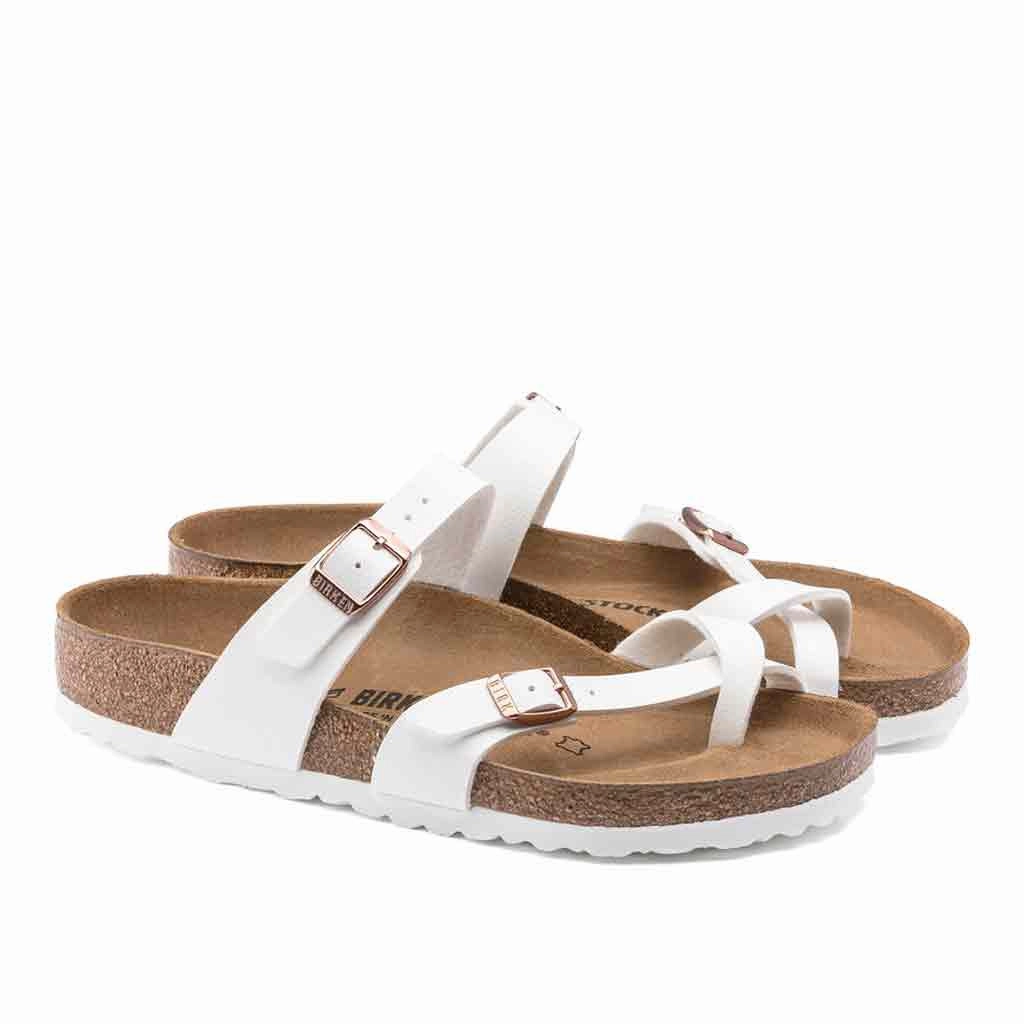 Birkenstock Mayari Sandal for Women - White Vegan Best Budget Running Shoes For Feet