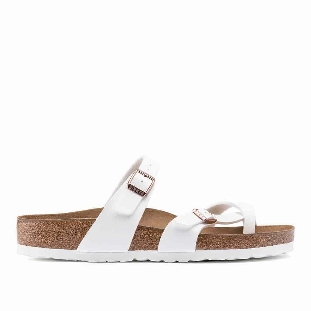 Birkenstock Mayari Sandal for Women - White Vegan Shoes That Turn Into Flats