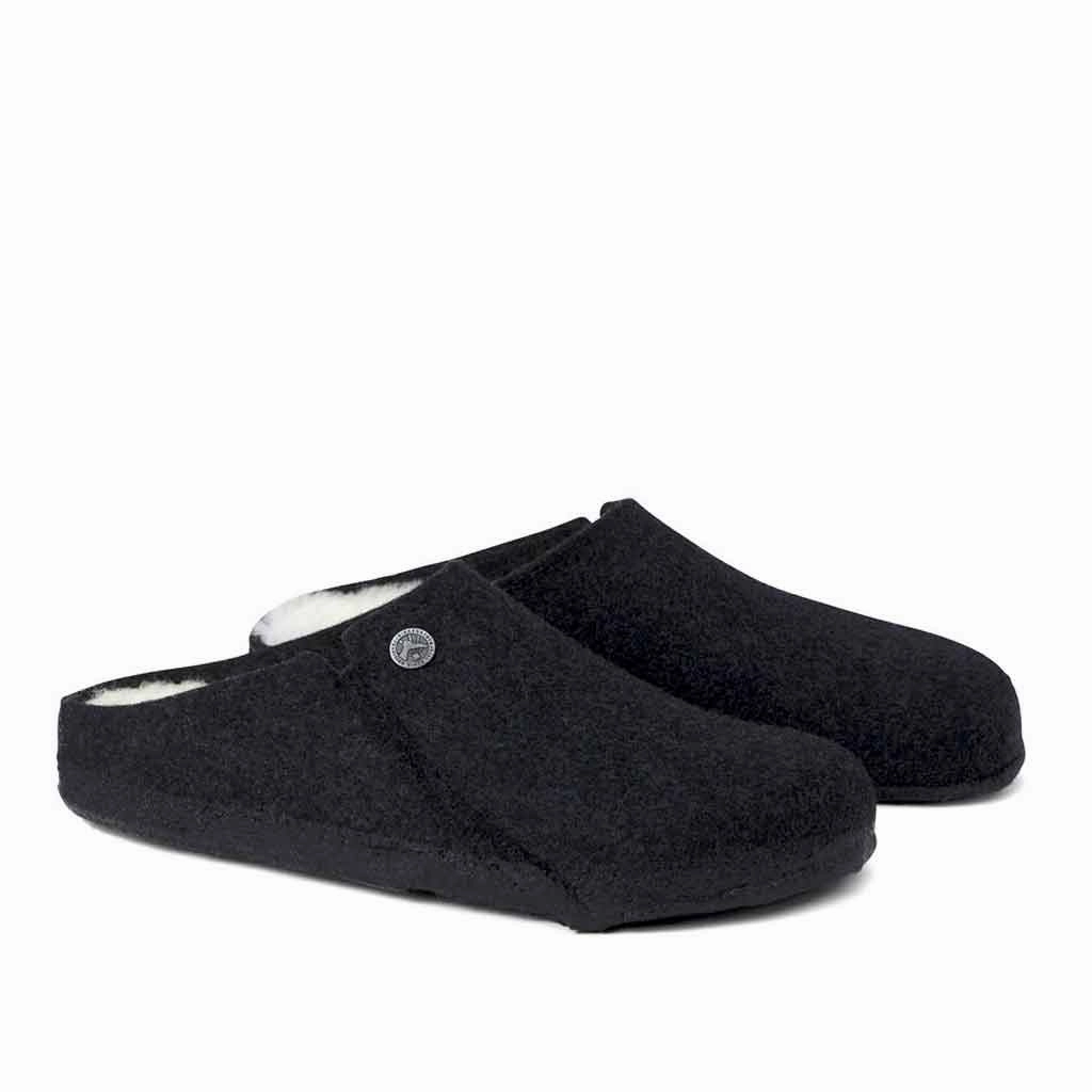 Bebe Shoes Flats Birkenstock Wool Felt Zermatt for Women - Anthracite