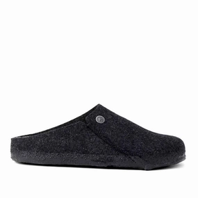 Birkenstock Wool Felt Zermatt for Women - Anthracite Flat Exercise Shoes