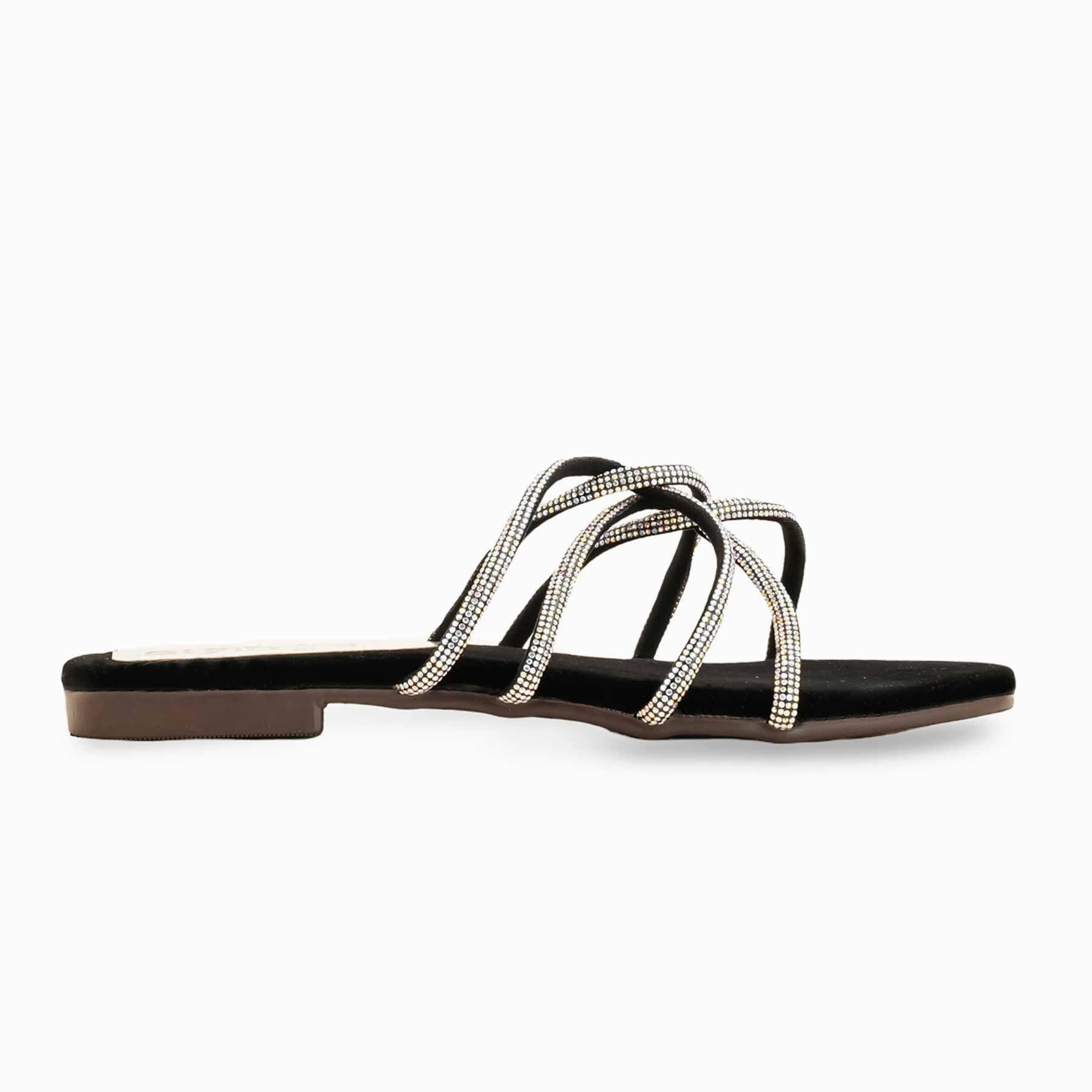 Black Casual Slipper For Ladies CL1972 Most Comfortable Slides