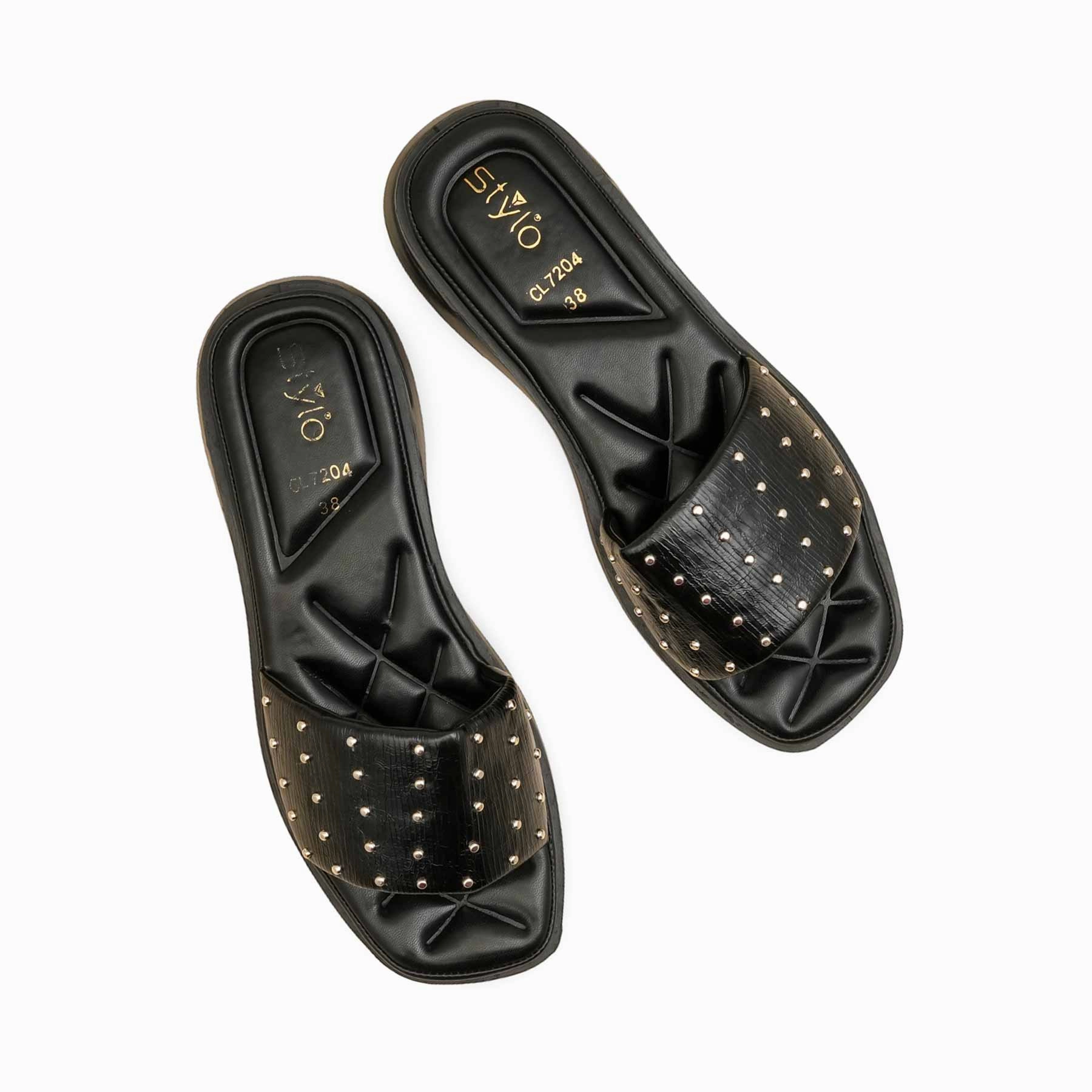 Spectator Shoes Flats Black Casual Softy For Women CL7204