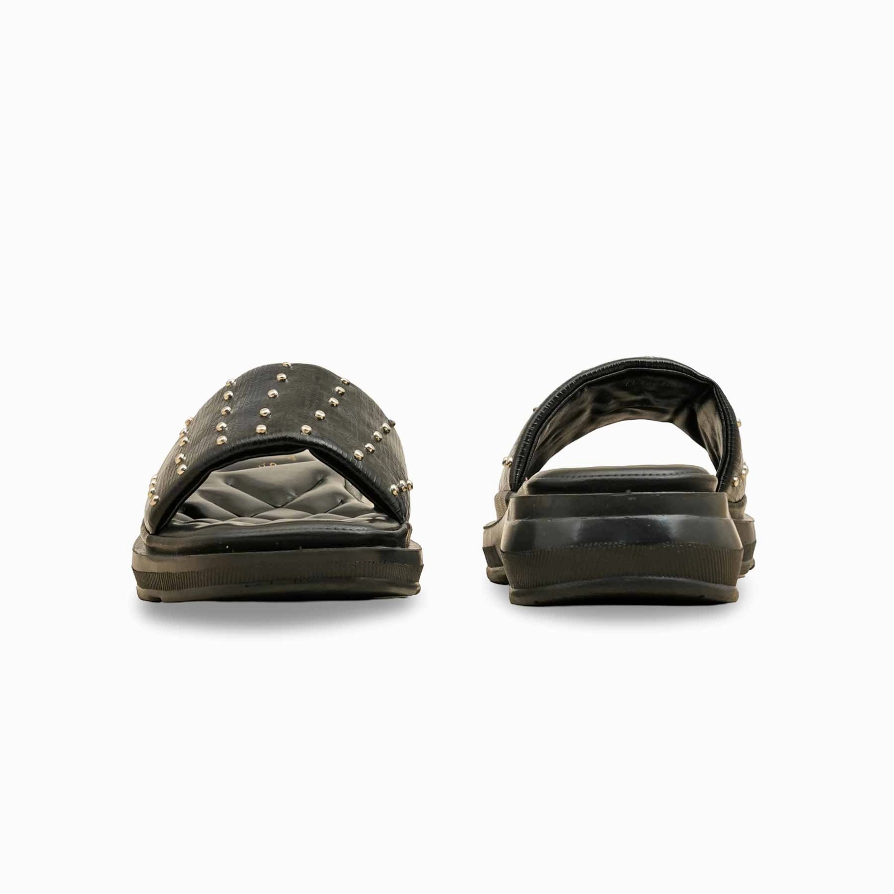 Black Casual Softy For Women CL7204 Crocs Flat Shoes