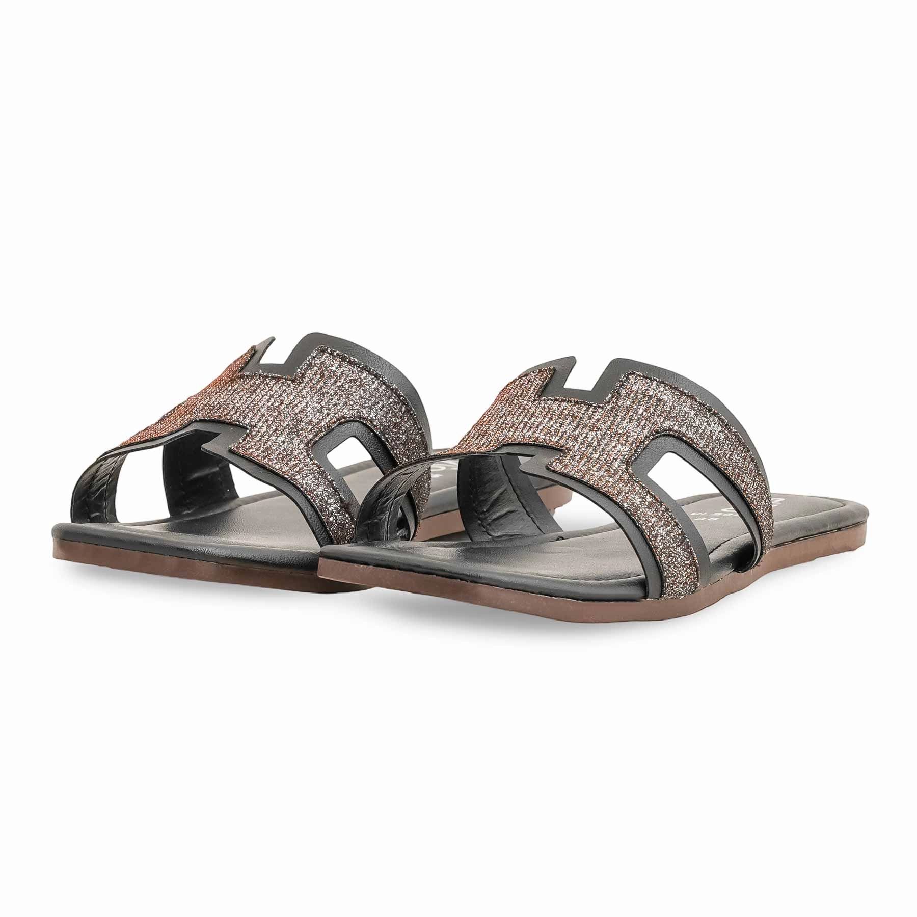 Flat Shoes Brand Black Casual Women Slipper CL2075