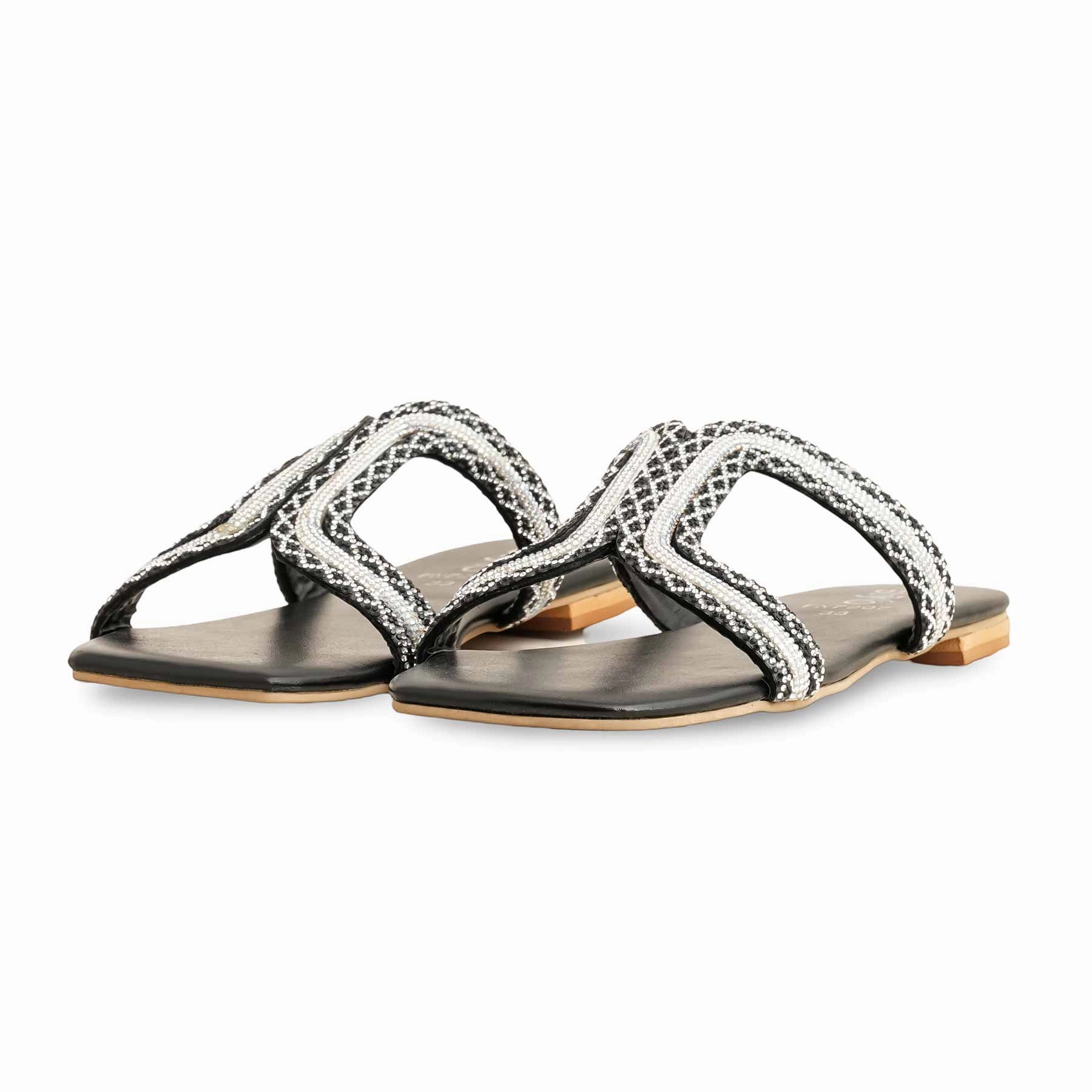 Nurse Slippers Black Fancy Slipper FN7907