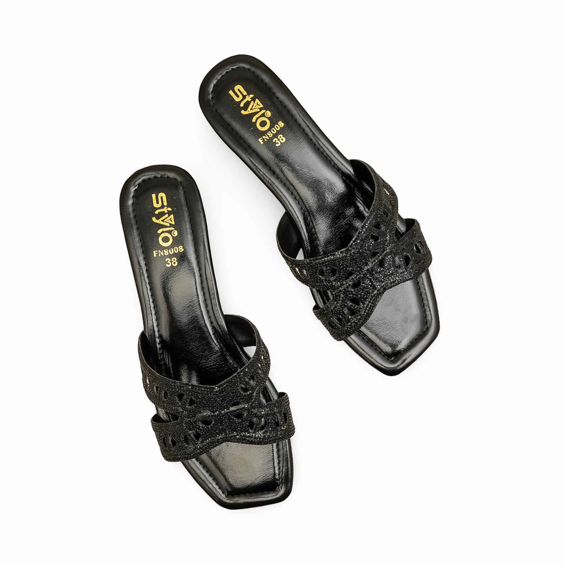 Black Fancy Slipper For Women FN8008 Dream Slippers