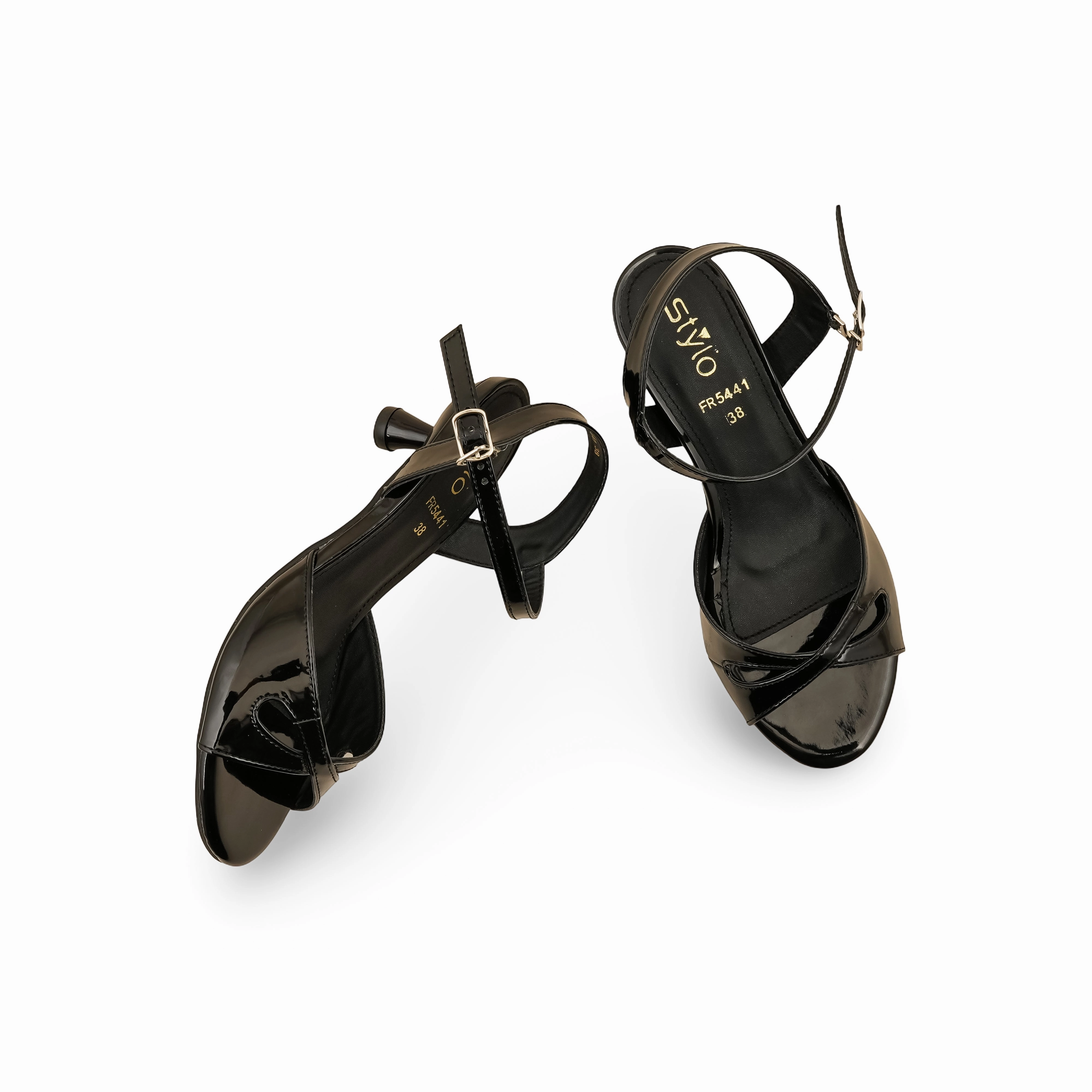 Black Formal Sandal For Ladies FR5441 Cute Strappy Sandals