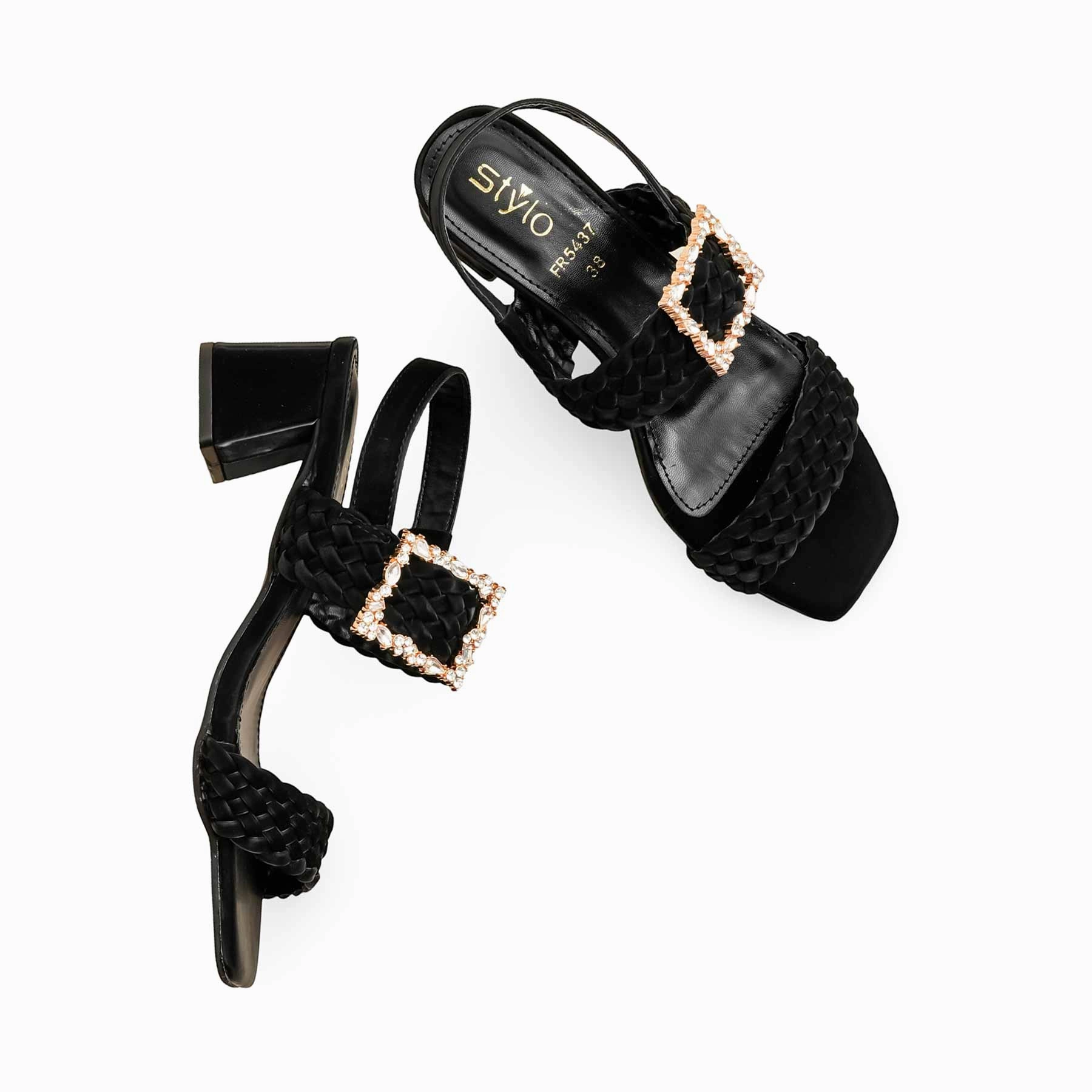 Sandals Lace Up Black Formal Sandal FR5437